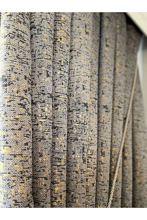 پرده زمینه طوسی پلی استر MebelPort Curtain - کد 818970447