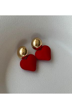 گوشواره جواهر قرمز میخ mos&more - کد 870920586