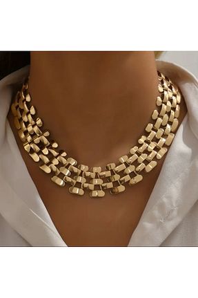 گردنبند استیل ( فولاد ) طلائی زنانه استیل (فولاد) Fioroni - کد 870934027