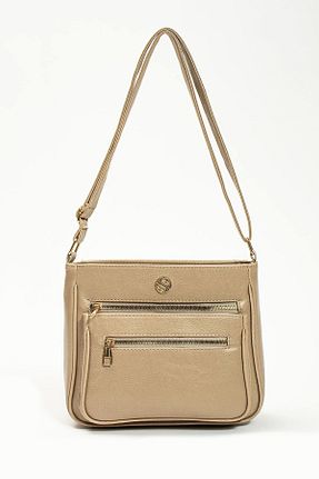 کیف دوشی بژ زنانه چرم مصنوعی Lifonbag - کد 870926927