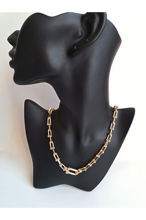 گردنبند جواهر طلائی زنانه برنجی BHR AKSESUAR - کد 870942468