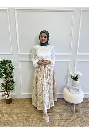 دامن قهوه ای زنانه بافتنی Moda Lippa - کد 870954011