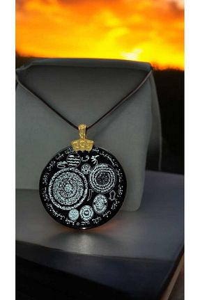 گردنبند جواهر مشکی زنانه سنگ YEMEN ZIRHI - کد 858415884