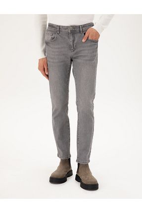 شلوار جین طوسی مردانه پاچه تنگ Pierre Cardin - کد 871010256