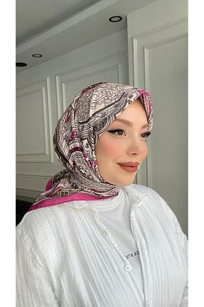 روسری زرد پلی استر Onur - کد 868546280