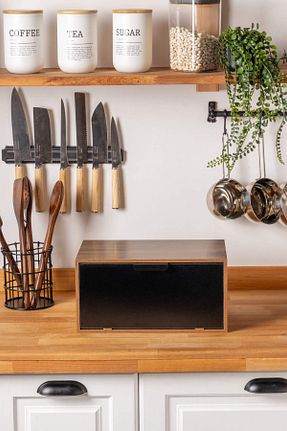 جعبه / سبد نان قهوه ای چوب FH finehome - کد 871052975