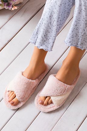 دمپائی خانگی صورتی زنانه پارچه ای golder - کد 869034398
