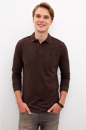 سوئیشرت قهوه ای مردانه ساده U.S. Polo Assn. - کد 871048855