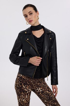 کاپشن مشکی زنانه گشاد Ekol - کد 871056157