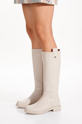 بوت / نیم بوت بژ زنانه جیر MUMELSHOES - کد 871058987