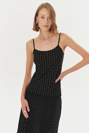 بلوز مشکی زنانه طرح دار Exquise - کد 855346563