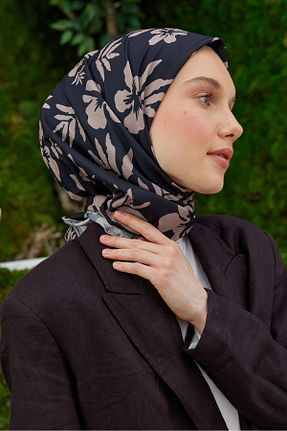 روسری مشکی پنبه ای Emproyal - کد 832365186