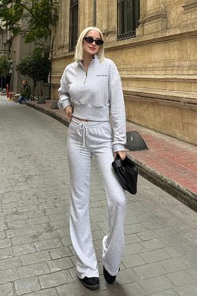 ست گرمکن قهوه ای زنانه پنبه پلی استر Madmext - کد 871115481