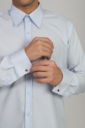 پیراهن آبی مردانه اسلیم فیت PASSERO - کد 871111973