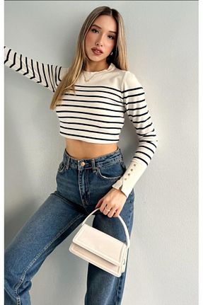 پلیور بژ زنانه اسلیم فیت fujya - کد 871116453