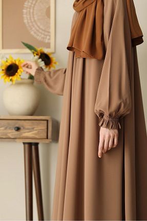 لباس حجاب بژ کلوش ANDE - کد 871118528