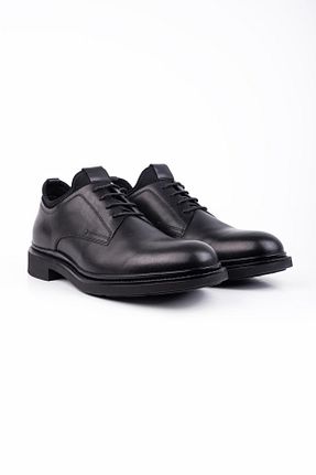 کفش کلاسیک مشکی مردانه چرم خالص İmza - کد 871130282