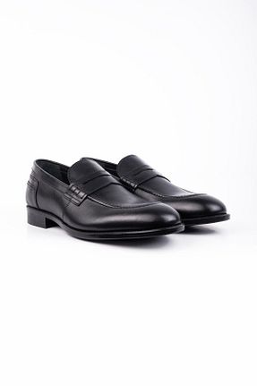 کفش کلاسیک مشکی مردانه چرم خالص İmza - کد 871138163