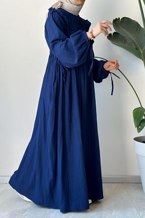 لباس حجاب سرمه ای زنانه کلوش ANDE - کد 871118371