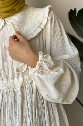لباس حجاب بژ زنانه کلوش ANDE - کد 871118455