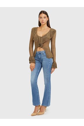 شلوار آبی زنانه لیکرا Guess - کد 871150892