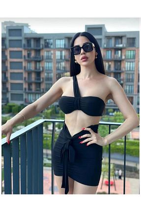 ست بالاتنه و پائین تنه مشکی زنانه بافتنی Miss - کد 871166694