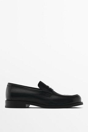 کفش لوفر مشکی مردانه چرم خالص Massimo Dutti - کد 871155859