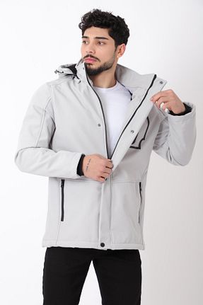 کاپشن طوسی مردانه اسلیم فیت Stilkombin - کد 871372074