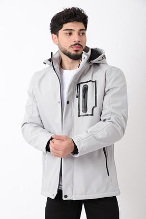 کاپشن طوسی مردانه اسلیم فیت Stilkombin - کد 871372074