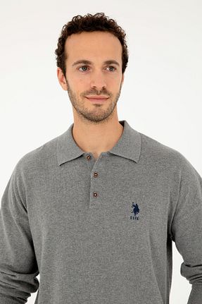 پلیور طوسی مردانه ساده U.S. Polo Assn. - کد 871264642