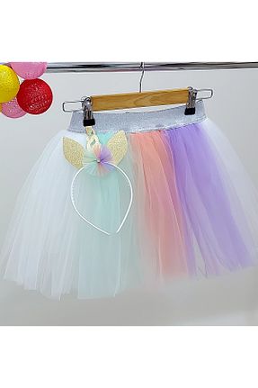 دامن رنگی بچه گانه پنبه ای Şenkız - کد 871280150