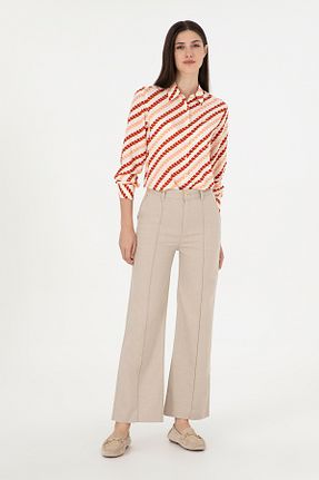 شلوار بژ زنانه بافتنی U.S. Polo Assn. - کد 871289793