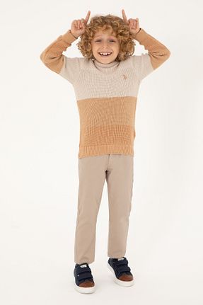 پلیور نباتی بچه گانه ساده U.S. Polo Assn. - کد 871396913