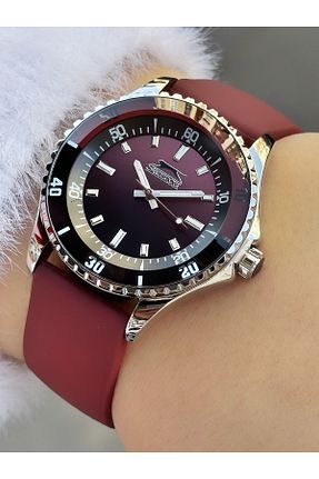 ساعت مچی زرشکی زنانه 31-35 میلی متر Slazenger - کد 871280103