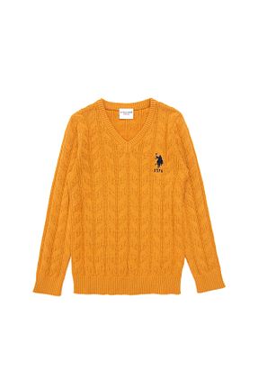 پلیور زرد بچه گانه ساده U.S. Polo Assn. - کد 871280545