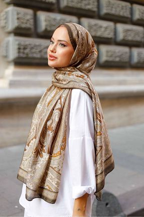 شال قهوه ای زنانه İpekseli - کد 871279574