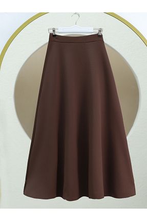 دامن حجاب قهوه ای زنانه رگولار HİJABAYA - کد 871308442