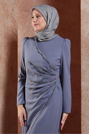 روسری طوسی پلی استر Alvina - کد 871312342
