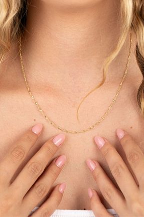 گردنبند طلا طلائی زنانه 14 عیار Kolyecik - کد 853456319