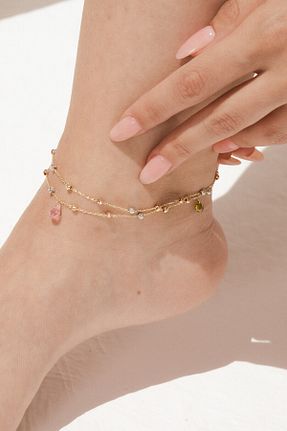خلخال طلا طلائی زنانه 14 عیار Kolyecik - کد 841111372