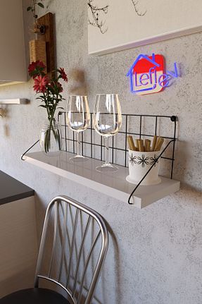 قفسه دیواری سفید 48 سانتی متر LEFİEV - کد 357811192