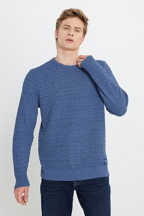 پلیور سرمه ای مردانه ساده Wrangler - کد 772959556