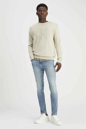 پلیور طوسی مردانه ساده Calvin Klein - کد 864393575