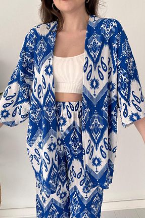 ست بالاتنه و پائین تنه آبی زنانه جین MaziButik - کد 753469256