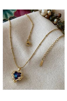گردنبند استیل ( فولاد ) زرد زنانه استیل ضد زنگ GÇA Moda - کد 871326857