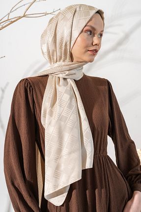 شال بژ زنانه پلی استر JAWEL - کد 871334506