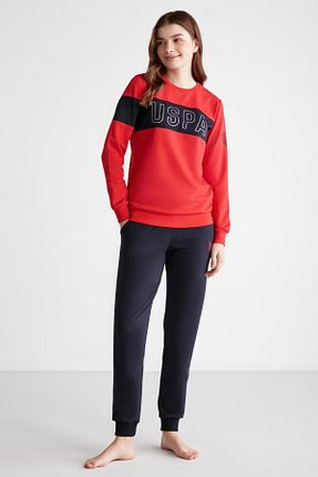 ست لباس راحتی قرمز زنانه چاپی U.S. Polo Assn. - کد 751889470