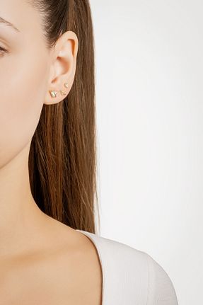 گوشواره نقره زرد زنانه 925 عیار So Chic - کد 871340888