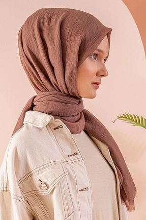 شال قهوه ای زنانه پلی استر JAWEL - کد 772108883