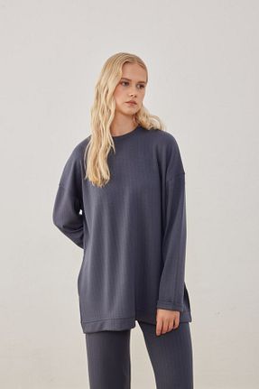 ست بالاتنه و پائین تنه طوسی زنانه بافتنی MVStore - کد 871354866